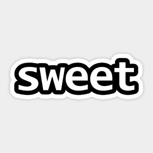 Sweet Minimal Food Typography White Text Sticker